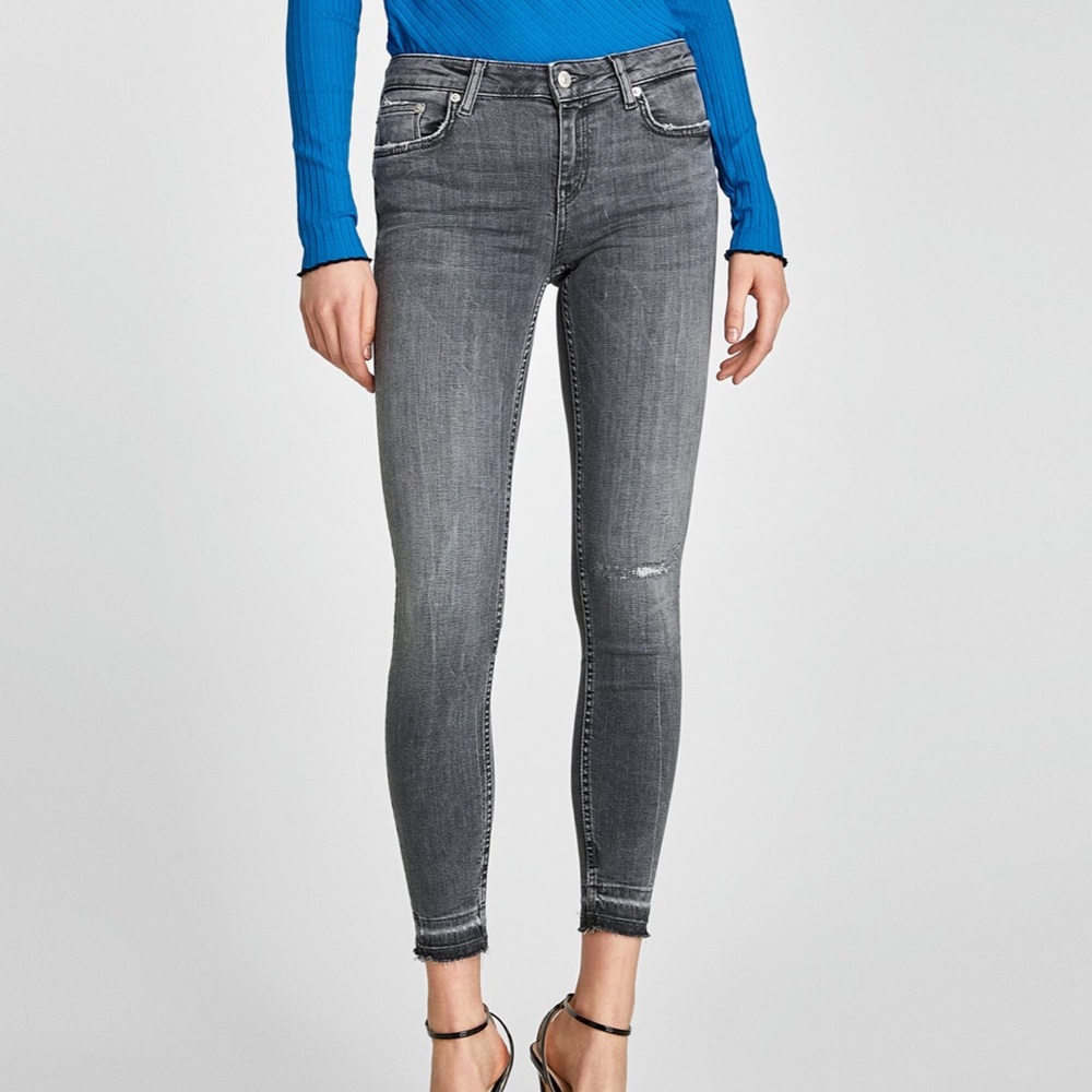 Zara skinny jeans in dusty gray